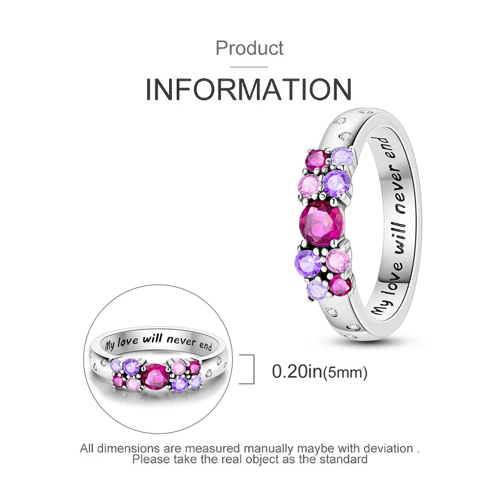 High-Quality Hypoallergenic Women's Personalized Wide Ring